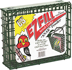 C&s E-z Fill Seed Cake Snak Feeder 2.75x8.375x7 IN Green