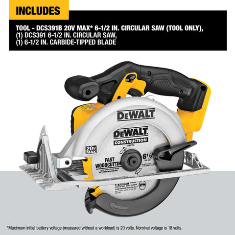 DeWalt 20v 6-1/2" Circular Saw