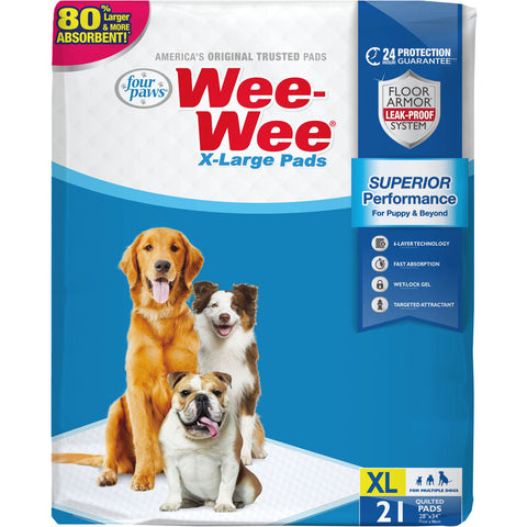 Wee-wee Pads with Barrier Edge XL 28x34 in-21 PK