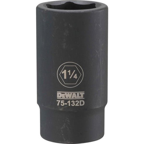 DeWalt SAE Deep Impact Socket, 3/4" Drive, 1-1/4"