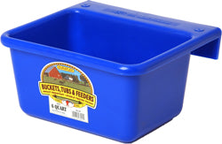 Little Giant Plastic Hook-Over Mini Feeder, 6 qt, Blue