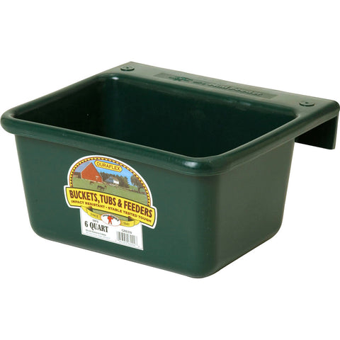 Little Giant Plastic Hook-Over Mini Feeder, 6 qt, Green
