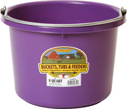 Little Giant DuraFlex Plastic Bucket, 8 qt, Purple