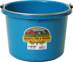 Little Giant DuraFlex Plastic Bucket, 8 qt, Teal