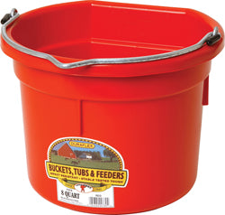 Little Giant DuraFlex Flat Back Bucket, 8 qt, Red