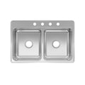Kindred cdla3322-7-4n Double Kitchen Sink, Stainless Steel