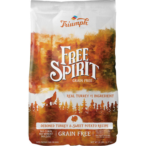 Triumph Grain Free Dog Food 26 LB Turkey/sweet Po