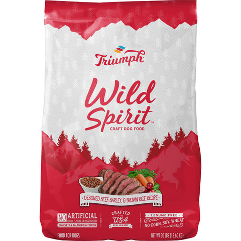 Wild Spirit Dog Food 30 LB Beef/barley/ric