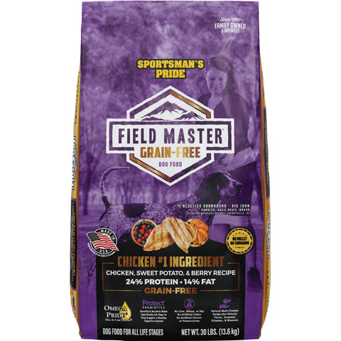 Field Master Grain Free Dog Food 30 LB Chicken/swt Pot
