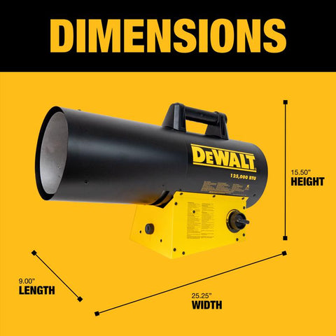 DeWalt Propane Forced Air Portable Heater, Steel