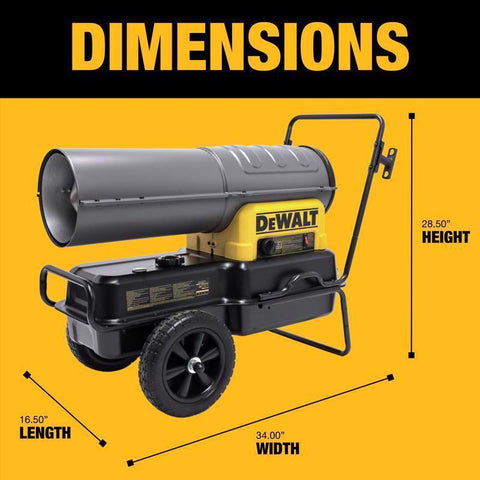 DeWalt Forced Air Kerosene Heater, Black, 135,000 BTU
