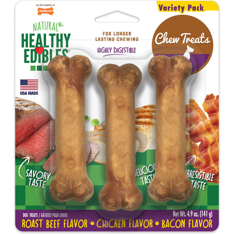 Healthy Edibles Natural Chew Variety Pack reg-3 PK Assorted