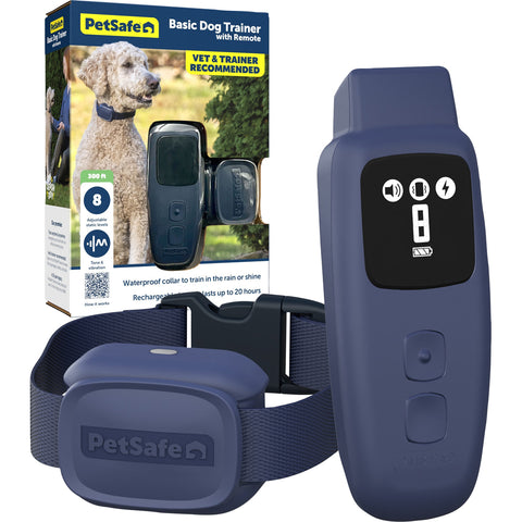 Petsafe Basic Dog Trainer W/remote 8 Levels 300ft/10-22 IN Blue