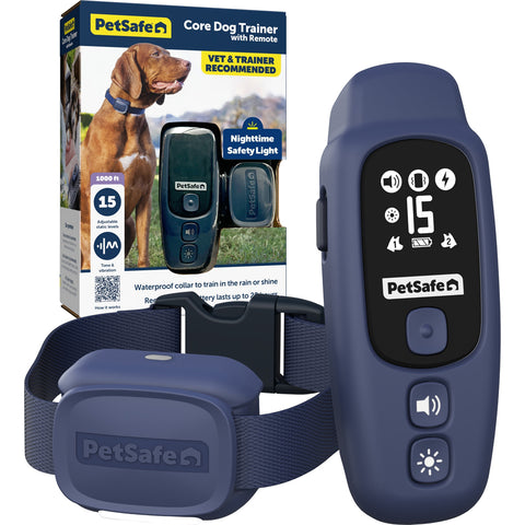 Petsafe Core Dog Trainer W/remote 15 Levels 1000ft/10-22 IN Blue