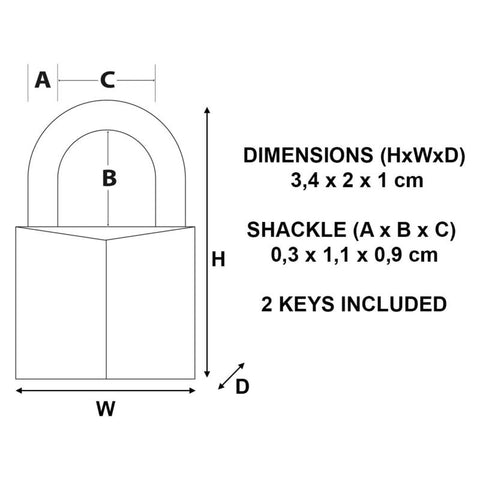 3/4" Solid Brs Padlock