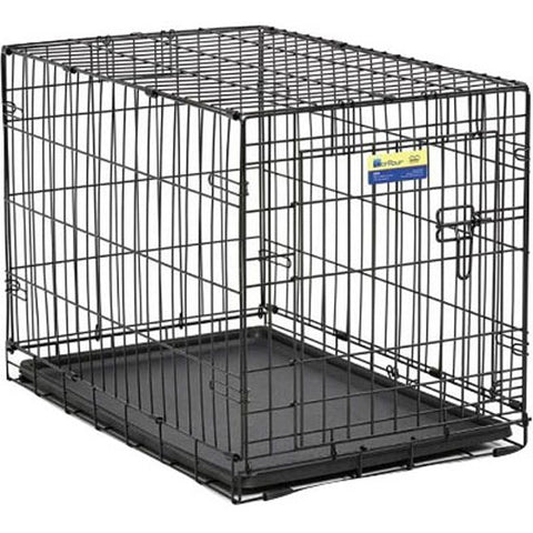 Contour Single Door Dog Crate 30x19x21 IN Black