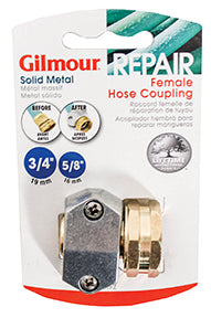 Hose Coupling Female Solid Metal 5/8-3/4 IN