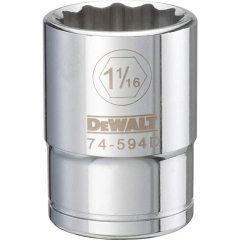 DeWalt SAE 12 Point Socket, 3/4" Drive, 1/16"