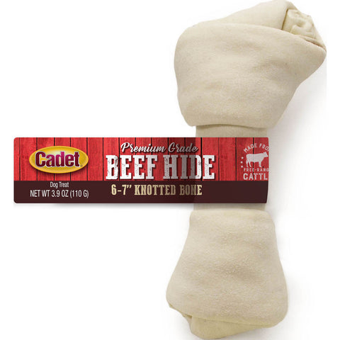Cadet Gourmet Knotted Rawhide Bone 6-7 IN Natural