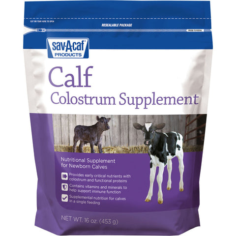 Sav-a-caf Colostrum Supplement for Newborn Calves 16 OZ