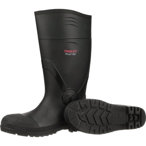 Tingley Pilot Plain Toe Knee Boot Sz 7 Black