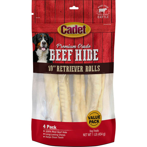 Cadet Premium Grade Retriever Rawhide Rolls 10 in-1 LB Natural