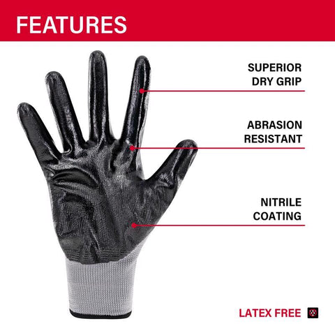 Ace Nitrile Coated Gloves, Large