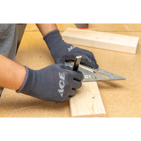 Ace Latex Coated Gloves, Large