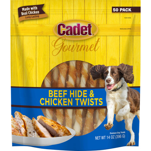 Cadet Gourmet Rawhide Twists 50 PK Chicken