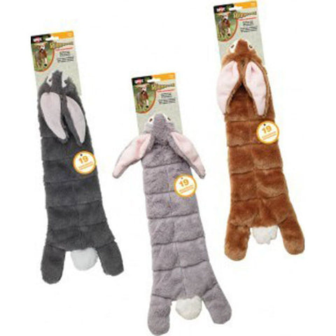 Skinneeez Multi Squeaker Rabbit 20 IN Assorted