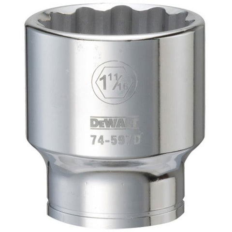 DeWalt SAE 12 Point Socket, 3/4" Drive, 1-11/16"