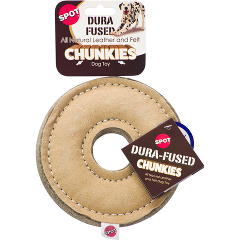 Spot Dura-fused Leather Chunky Ring Dog Toy (6 IN)