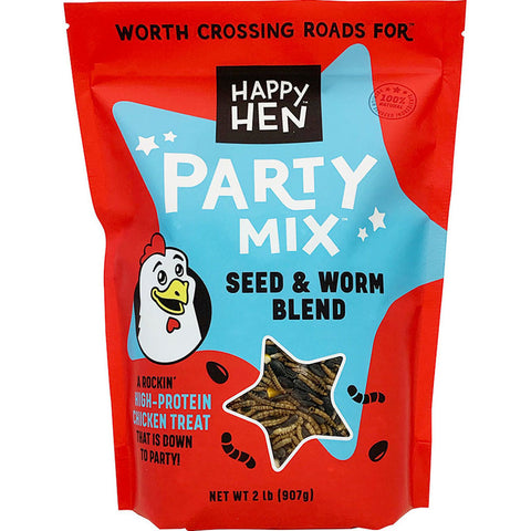 Happy Hen Party Mix 2 LB Seed/mealworm