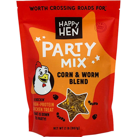 Happy Hen Party Mix 2 LB Mealworm/corn