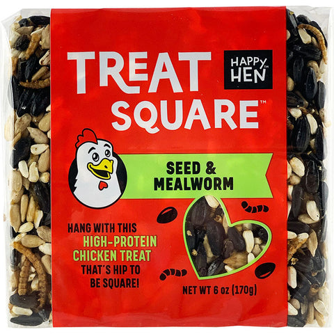 Happy Hen Treat Square 6 OZ Mealworm/seed