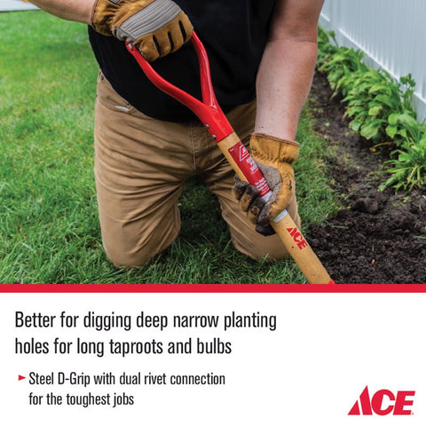 Ace Drain Spade with Wood Handle, 16"