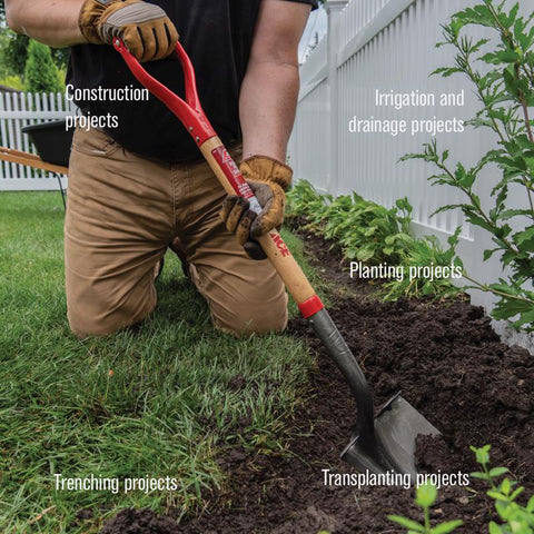 Ace Drain Spade with Wood Handle, 16"