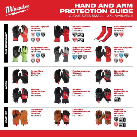 Milwaukee Cut 1 Cut Resistant Gloves, Nylon