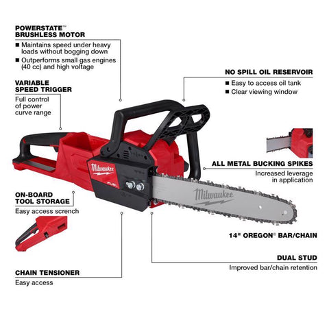 Milwaukee M18 FUEL Chainsaw, 18 Volt