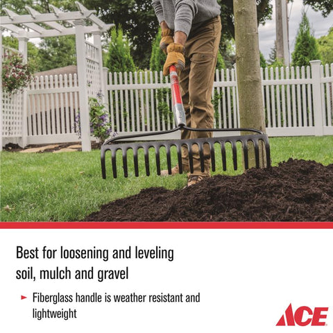 Ace 16-tine Fiberglass Bow Rake
