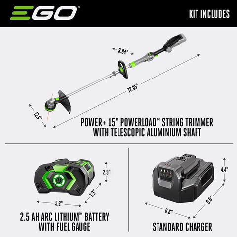 EGO Power+ Battery String Trimmer Kit, 56 Volt