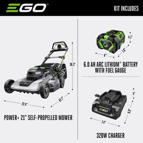 EGO Power+ Self-Propelled Lawn Mower, 60 Volt