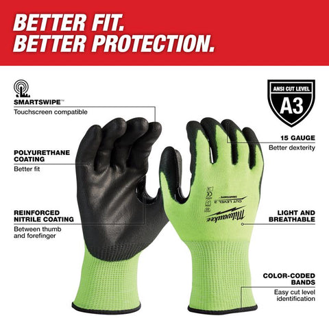 LG a3 Hivis Dip Gloves