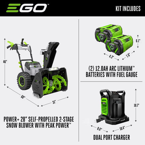 EGO Power+ Peak Power Snow Blower Kit, 56 Volt