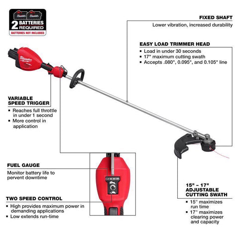 Milwaukee M18 17" DB Trimmer