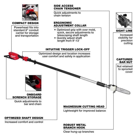 Milwaukee M18 Tele Pole Saw