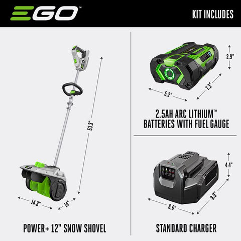 EGO Snow Shvl Thrwr Btry 12"
