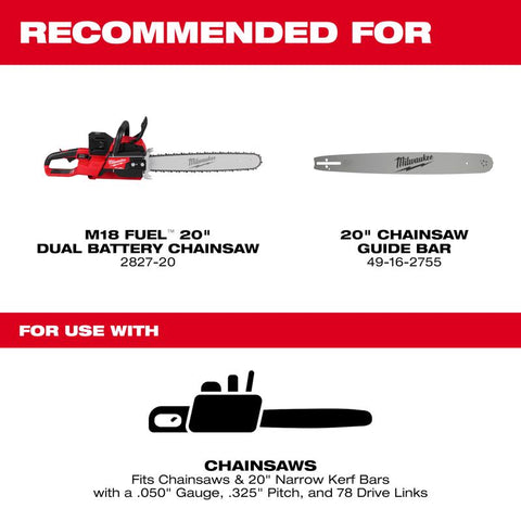 Milwaukee Mw Chnsw Chan 78lnks 20"