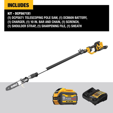 DeWalt 10 in. 60 V Battery Pole Saw Kit (Battery & Charger)