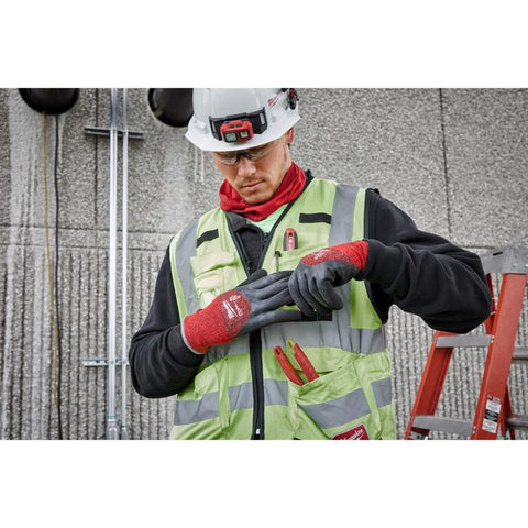 Milwaukee Dipped Gloves M Blk/red